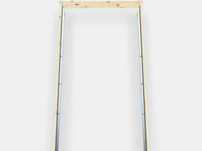 TARVA Bed frame 1 Low-poly 3D model