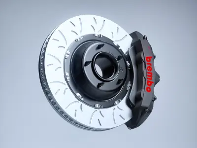 HIGH PERFORMANCE BIG BRAKE KIT  Low-poly 3D model