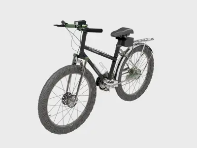 Mountain Bicycle 15 Speed Low-poly 3D model