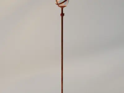Steampunk Magic Staff 3D model
