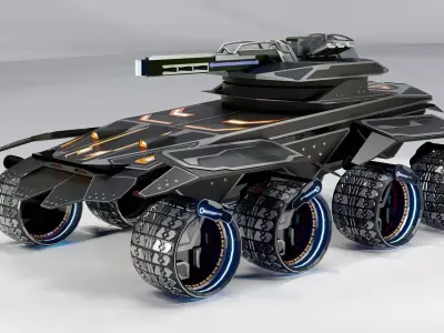 Sci-Fi Tank Futuristic Heavy Battle Vehicle 3D model