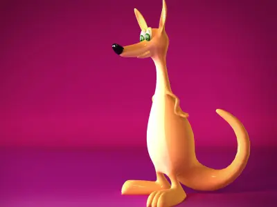 Kangaroo animation Low-poly 3D model