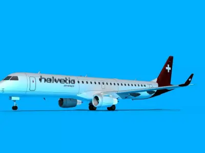 Embraer Emb-190 Helvetic 3D model