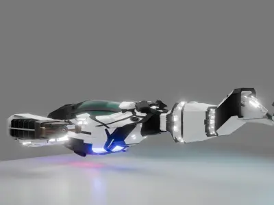 space ship  3D model by mazenhisham60
