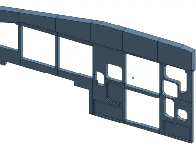 A320 Main Panel Modular 11-Part 3D Printable for Home Cockpit 3D print model