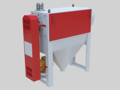 Bran Finisher - Wheat Grain Flour Milling Machine Low-poly 3D model