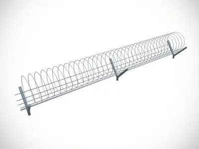 concertina coil 3D model