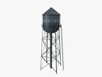 Water Tower 3D model 11