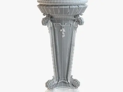 Classic Antique Baroque Lamp 3D model