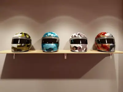 Camouflage Helmet Model 3D model