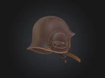 WW2 Leather Helmet 3D model