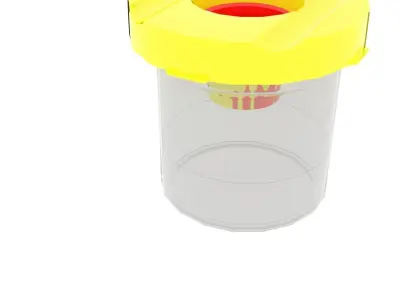 Writing Brush Cup 3D model