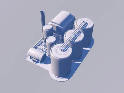 Petroleum Factory 3D model