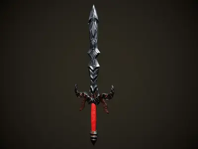 Stylized Sword V2 GameReady Free low-poly 3D model
