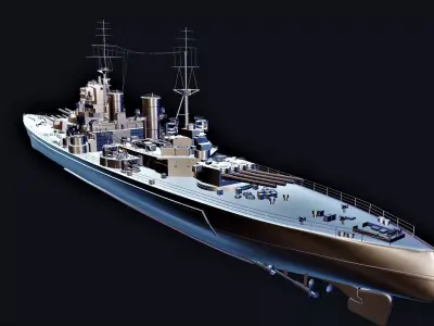 WarShip battleship 3D model