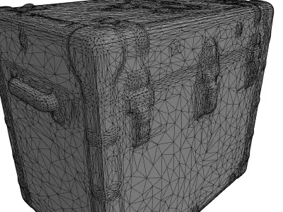 Vintage Military Storage Trunk Low-poly 3D model