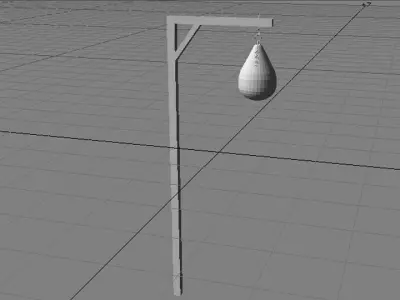 Martial-Art Training Equipment - Punching Ball 3D model