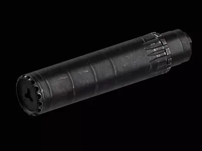 YHM Turbo T3 Suppressor Low-poly 3D model