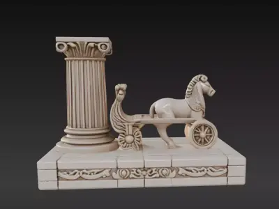 Ancient Roman Table Ornament Decorative Series 2 3D print model