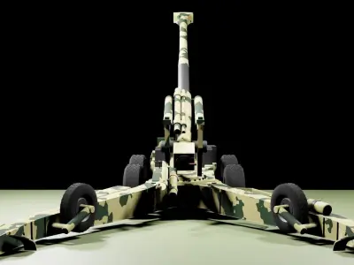 South African G5 Howitzer Free 3D model