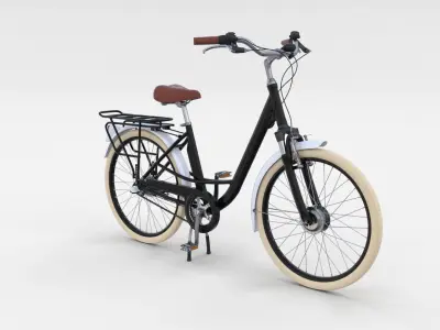 City Bicycle Black 3D model