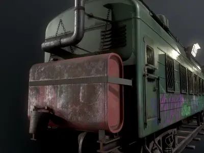 Train carriage Free low-poly 3D model