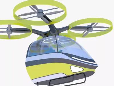 Passenger drone concept 9 3D model