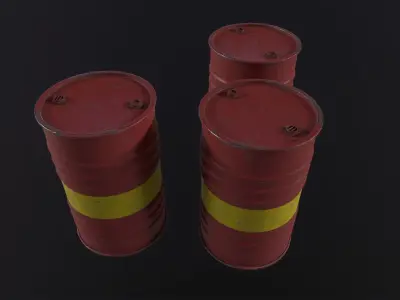 Rusty Oil Barrel 3D Model Low-poly 3D model
