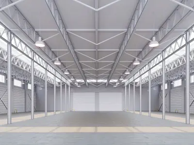 low poly warehouse 20 Low-poly 3D model