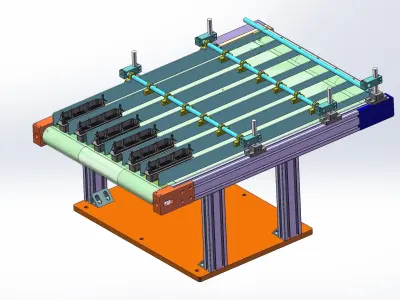 Split belt assembly line 3D model