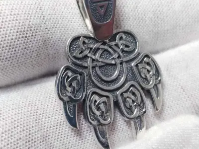 Veles print pendant with celtic design 3D model
