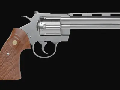 Colt Python Revolver Low-poly 3D model