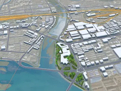 Baoji Shaanxi China 40km Free low-poly 3D model