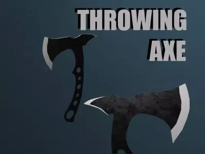 Throwing Axe Low-poly 3D model