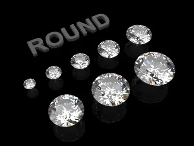 Diamond - Round Free 3D model