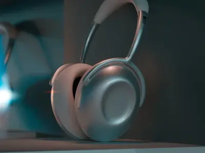 KEF Mu7 Noise Cancelling Wireless Headphones 3D model