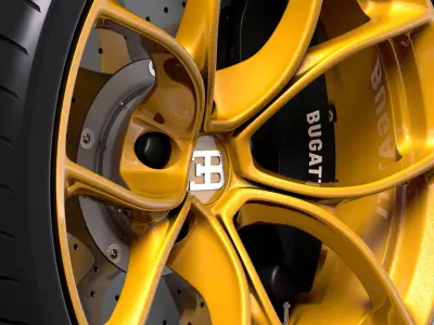 Bugatti Chiron wheel 3D model