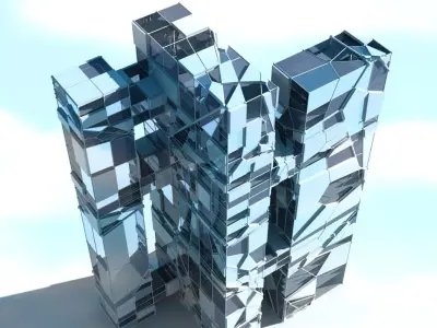 Futuristic Skyscraper 3 3D model