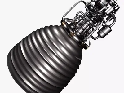 Rocket engine 3D model buy