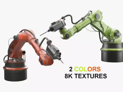 Industrial Robot 1 Textured 3D model
