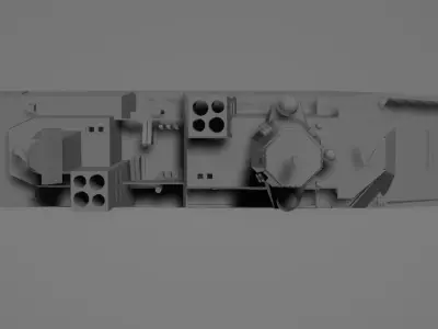 Cruiser Independence Class 3d printing 1-700 scale 3D print model