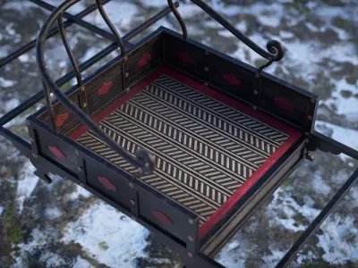 Korean Palanquin Sogyo - Joseon Tongsinsa 3D model
