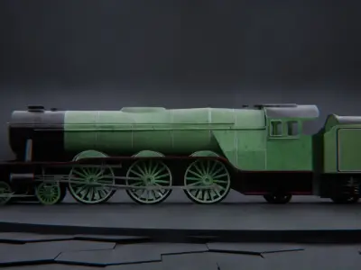 Steam lokomotive - Flying Scotsman  3D model