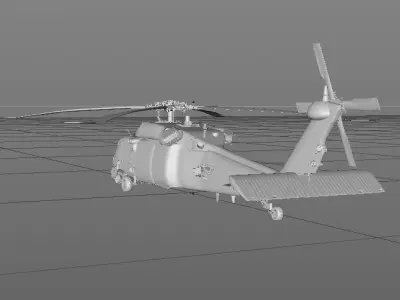 helicopter military 3D model by BPep