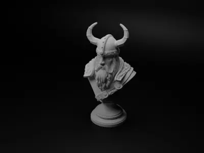 Viking Warrior Bust Chess 3D print model purchase