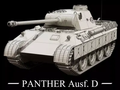 Panther Ausf D - Base Mesh 3D model