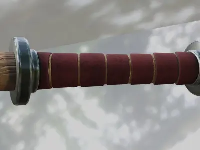Medieval Bow - lowpoly game asset 3D model