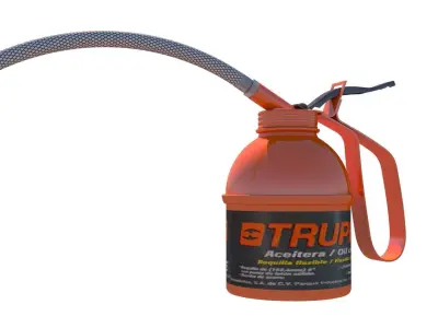 truper orange bottle with hose 3D model