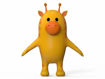 Giraffe Stylized Low-poly 3D model