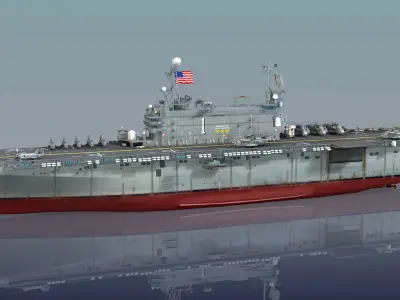 USS Tarawa (LHA-1) 3D model